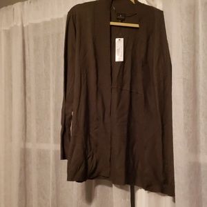 Olive green long cardi